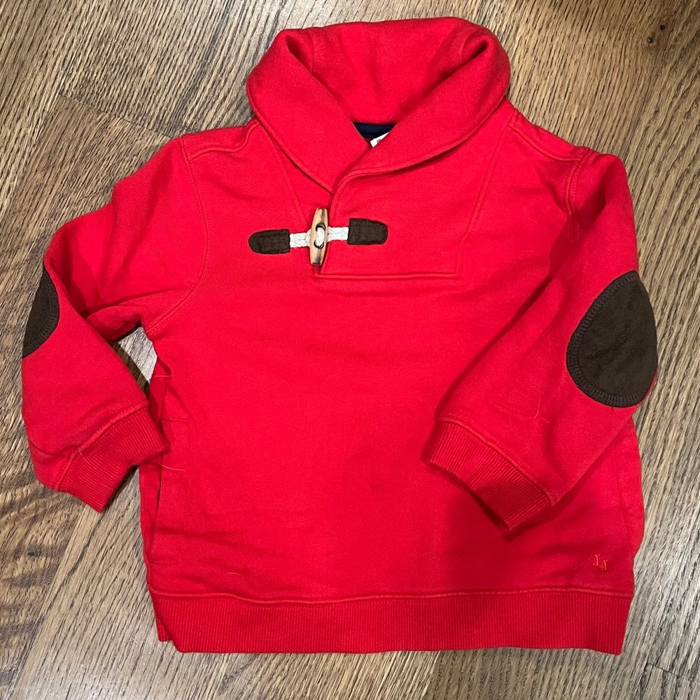 JANIE AND JACK kids cotton sweater with elbow patches. Size 18-24 months